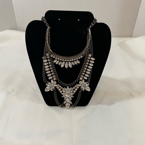 Vintage statement  necklace. Unsigned beautiful Art Deco - Picture 4 of 5